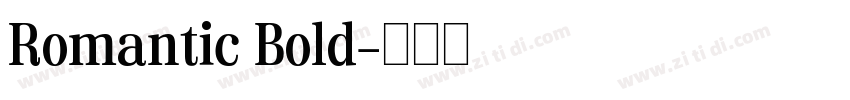 Romantic Bold字体转换